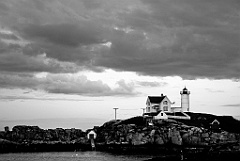 Nubble Light with Low Cloud Cover in Maine